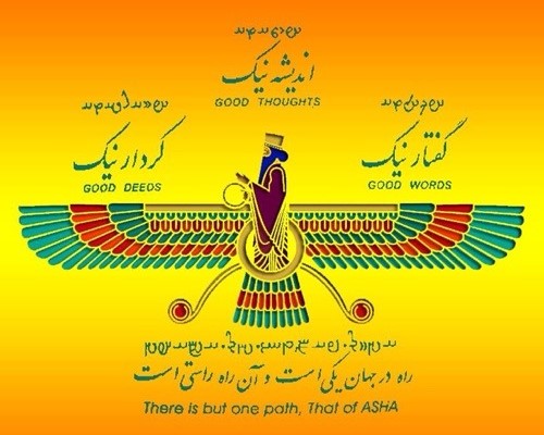 Faravahar - Symbol of Good Thoughts, Good Words, Good Deeds